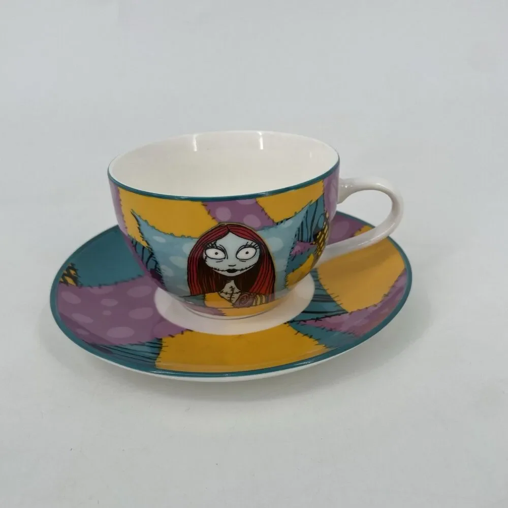 Silver Buffalo Nightmare Before Christmas Teacup Saucer Set Jack Sally Disney